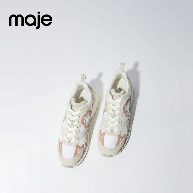 Maje秋冬新款女装时尚四叶草logo厚底休闲鞋运动鞋MFACH00632