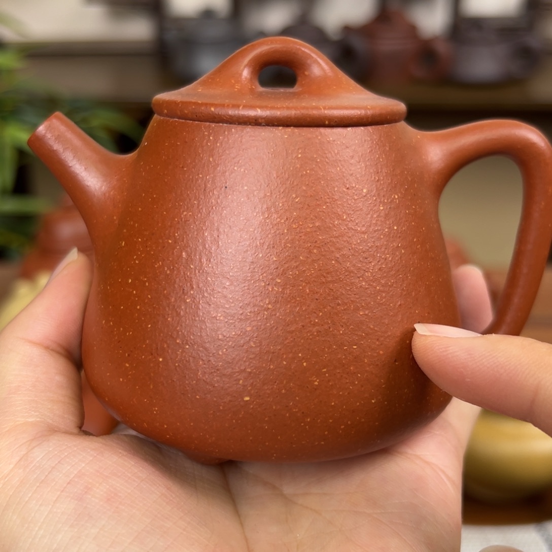 心***走紫砂茶壶紫砂壶高石瓢红降坡200cc国工甘来兵