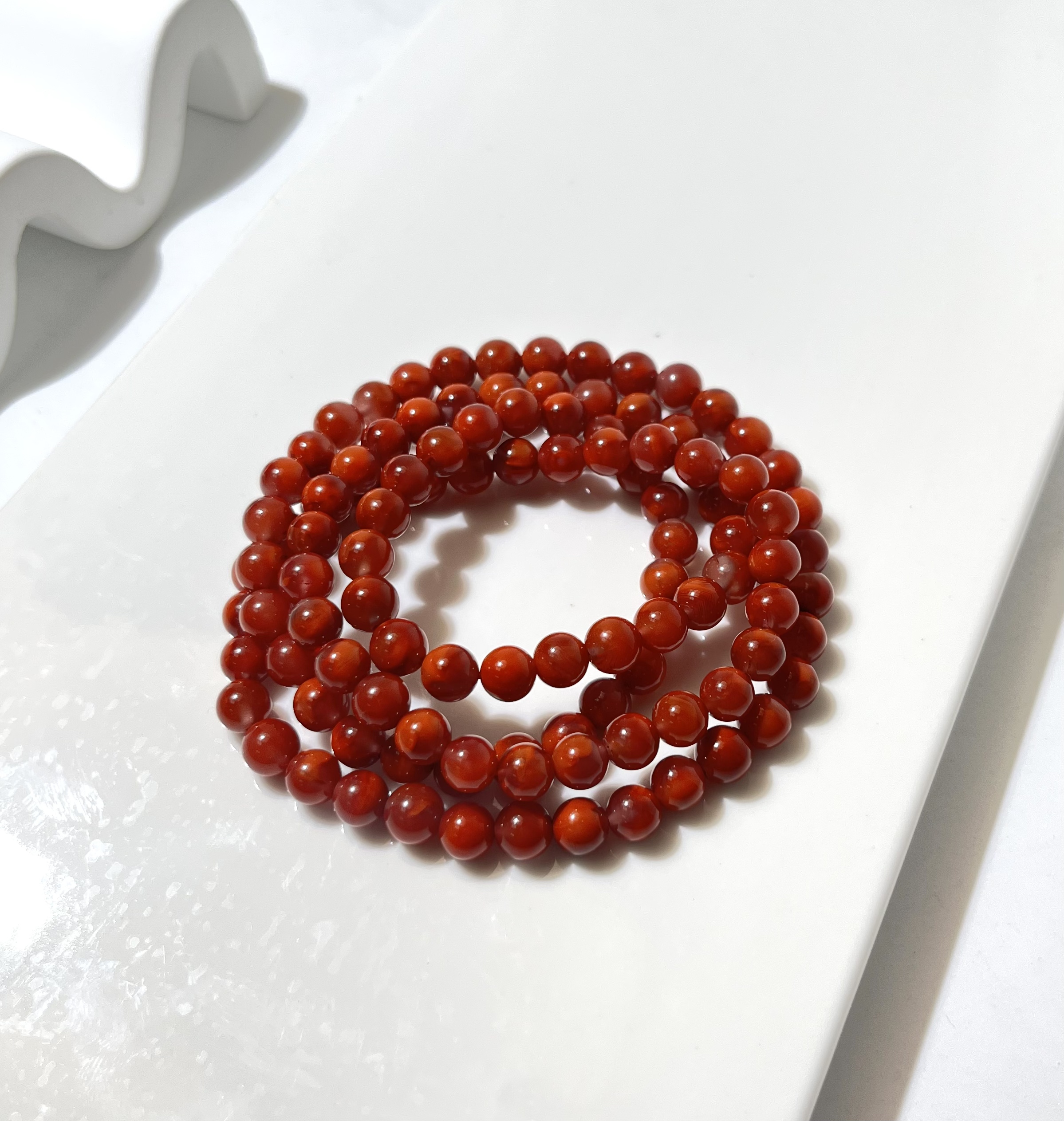 6mm原矿川料南红108珠SDTP5492