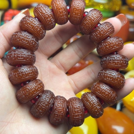琥珀手串未镶嵌蜜蜡