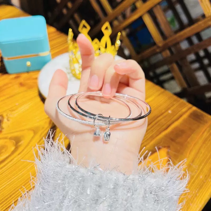 999.9三生三世莲蓬两世欢精美简约经典闭口镯