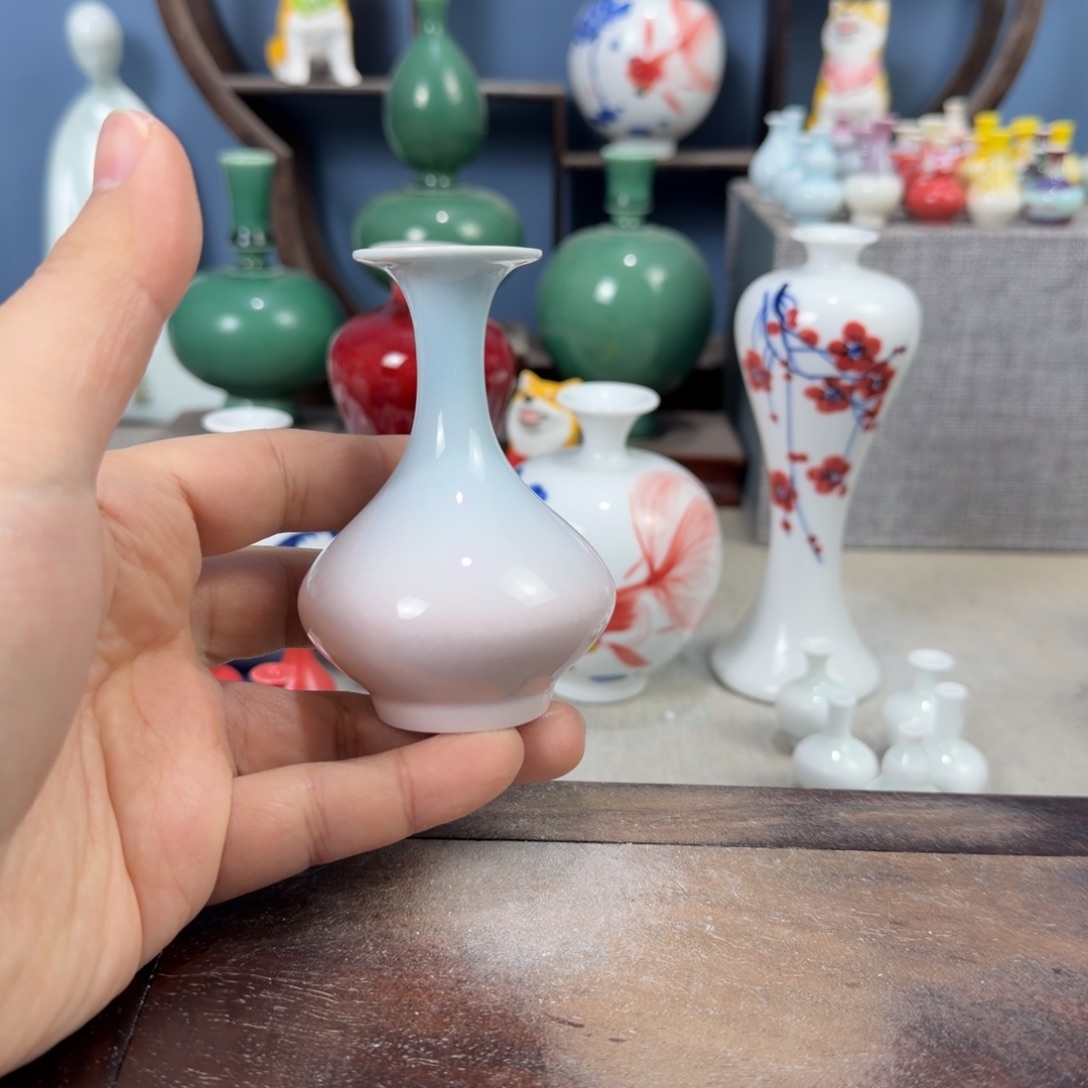 陶瓷手工小花器摆件