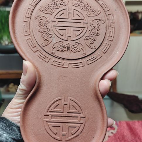 紫砂茶壶干泡台直经23cm手工制作