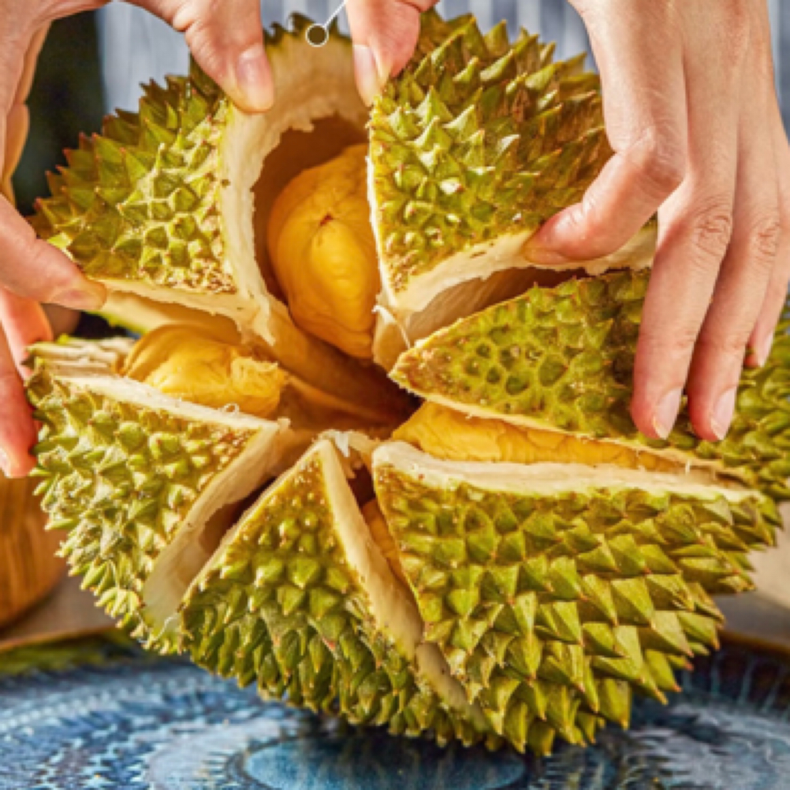 【新鲜榴莲】泰国金枕3-4斤肉厚核小现场开果榴莲同城送金枕泰国东部