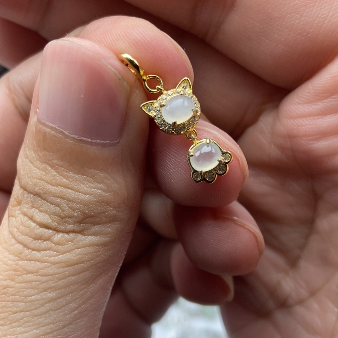 翡翠银S925镶嵌颈饰