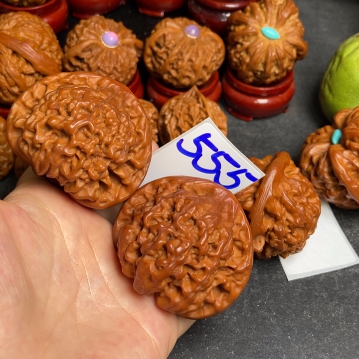 文玩核桃把件50官帽555