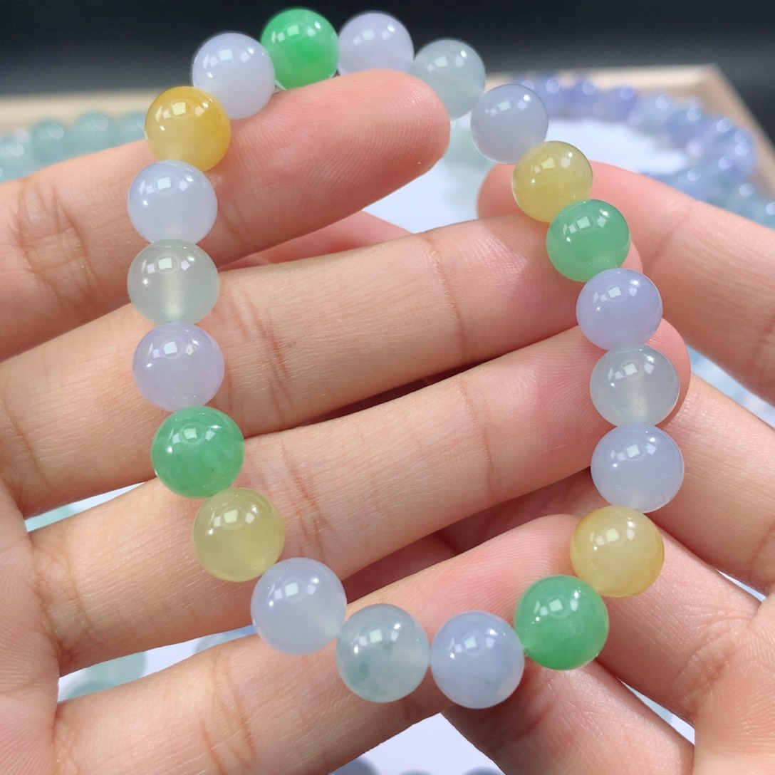 翡翠手链未镶嵌卡9m m