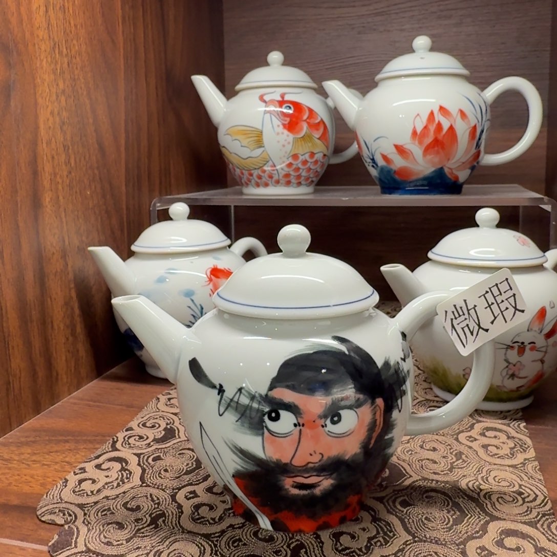 釉下彩纯手绘微瑕