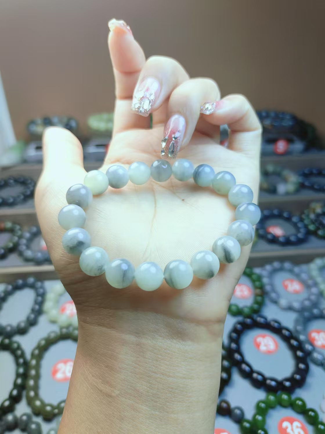 新疆和田玉意境青花卡10