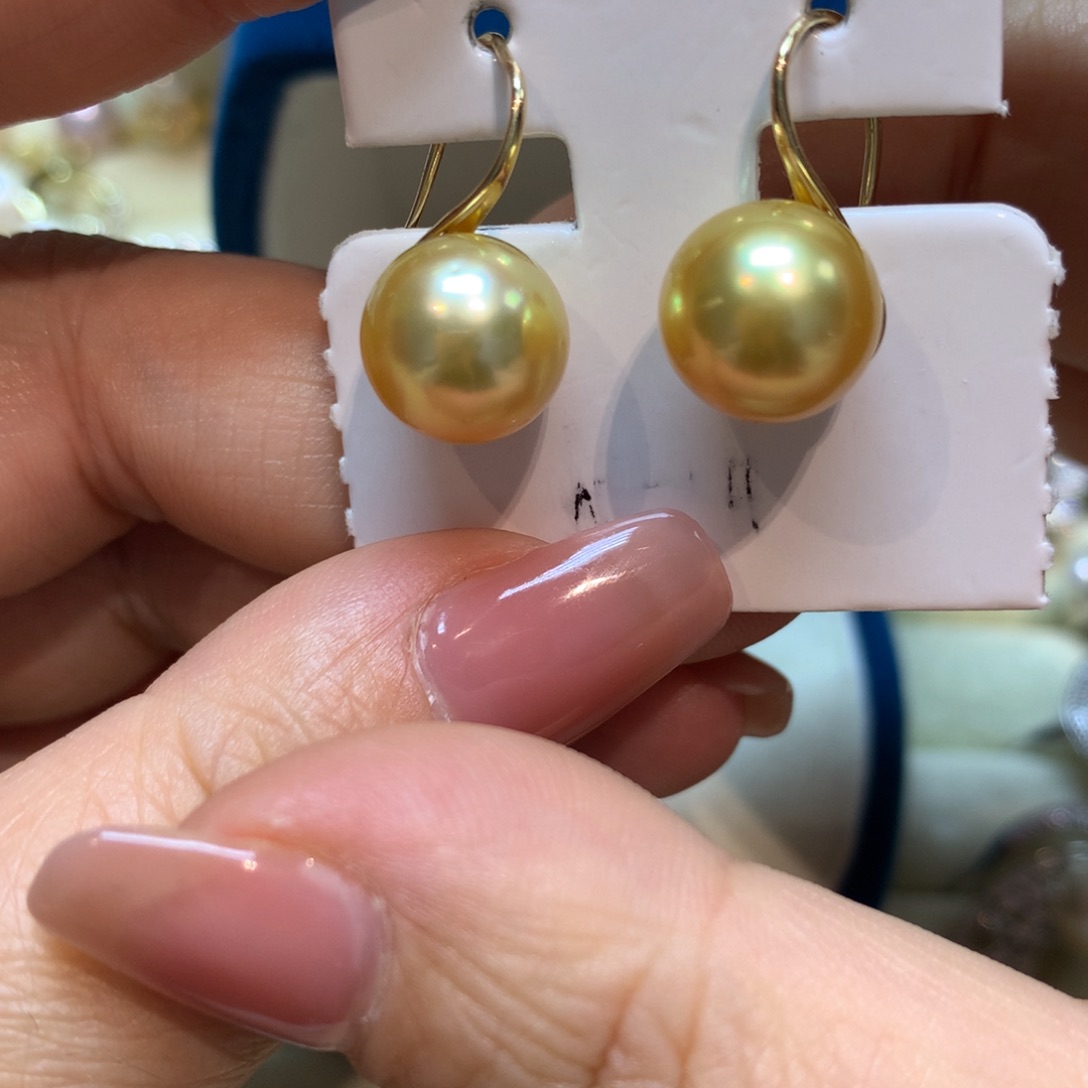 海水珍珠耳饰14K金镶嵌