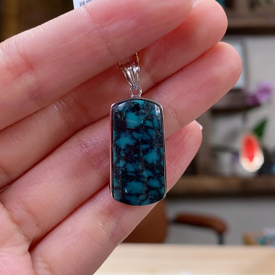 银S925镶嵌绿松石珠宝奇石