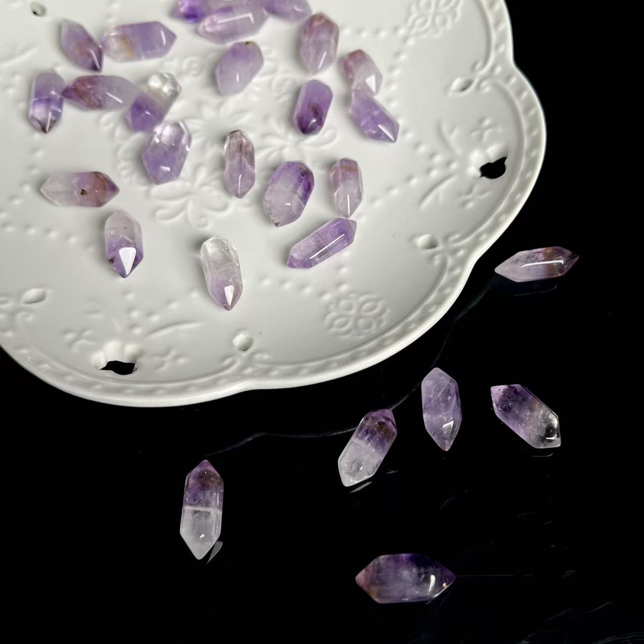 【大鱼甄选】紫钛极光双尖配件diy手串配饰WW4多样性发其一