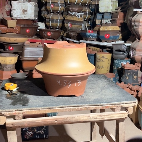 紫砂花盆四脚碗盆一个