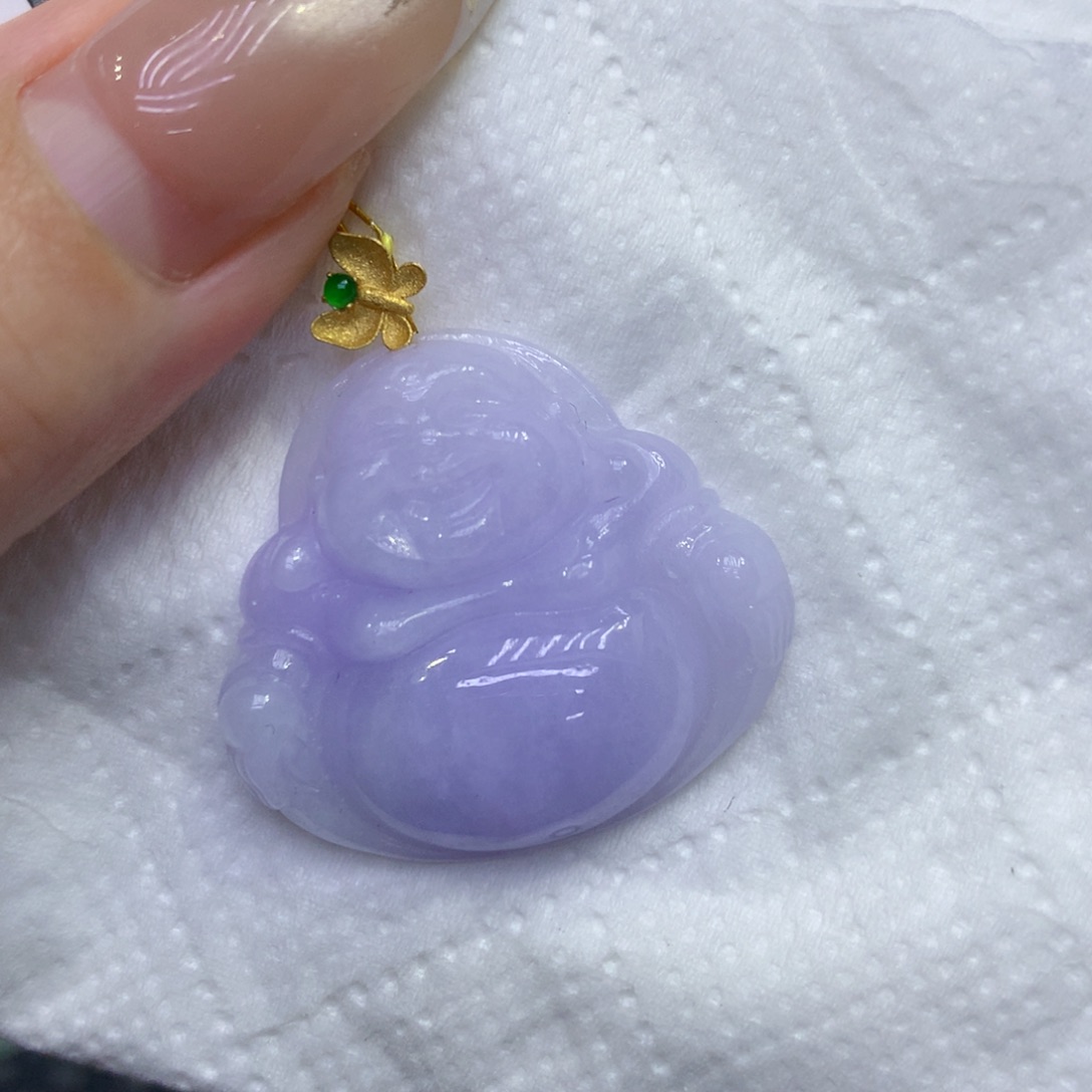颈饰18K金镶嵌翡翠翡翠