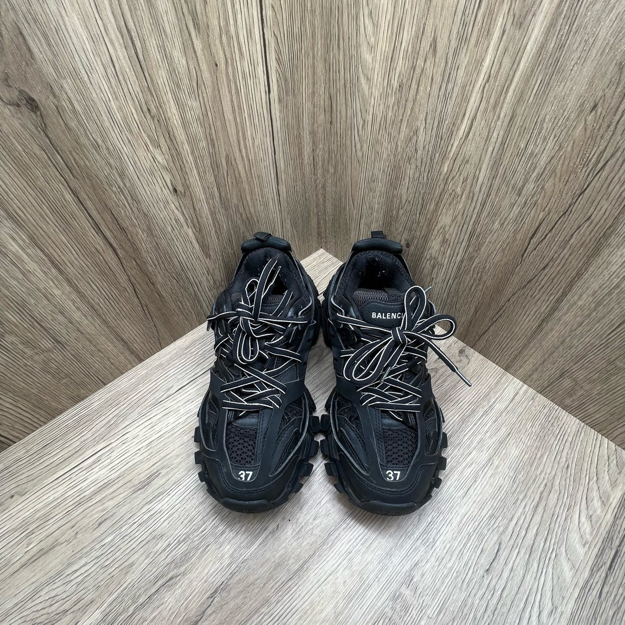 90新 Balenciaga/巴黎世家 Track 黑色老爹鞋 37码/9新/无配件