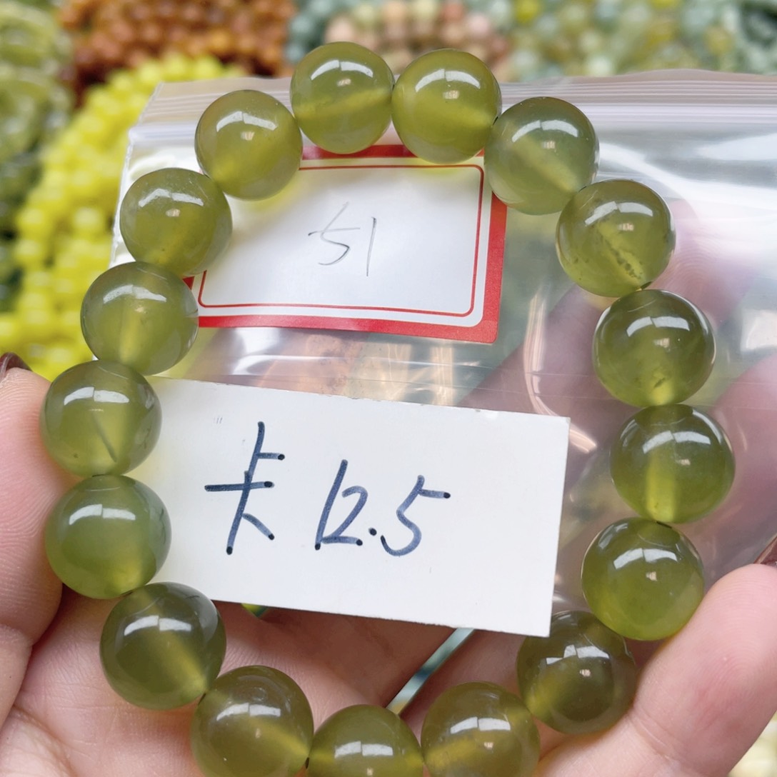 未镶嵌蛇纹石玉手串