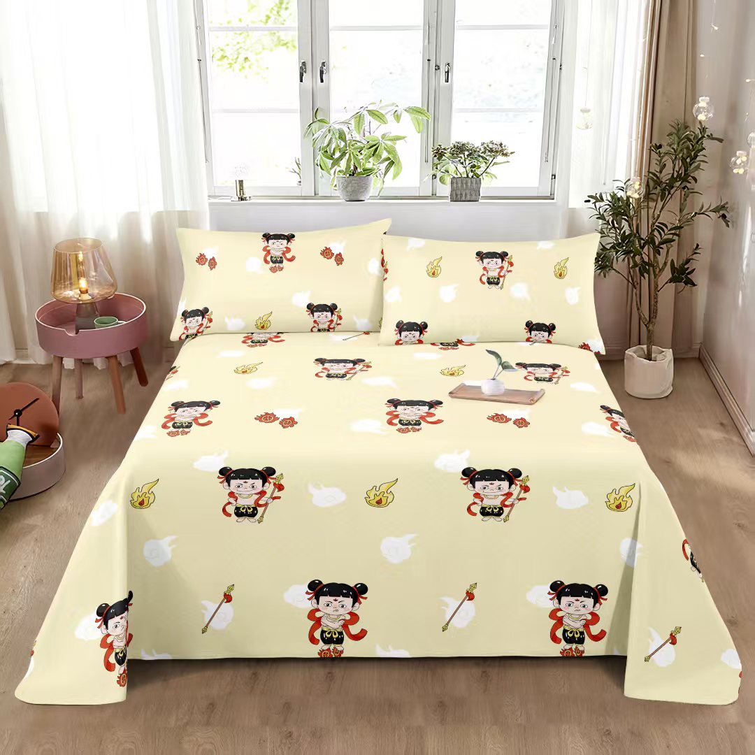 新款亲肤斜纹舒适双人床单不起球不缩水耐磨舒适居家宿舍