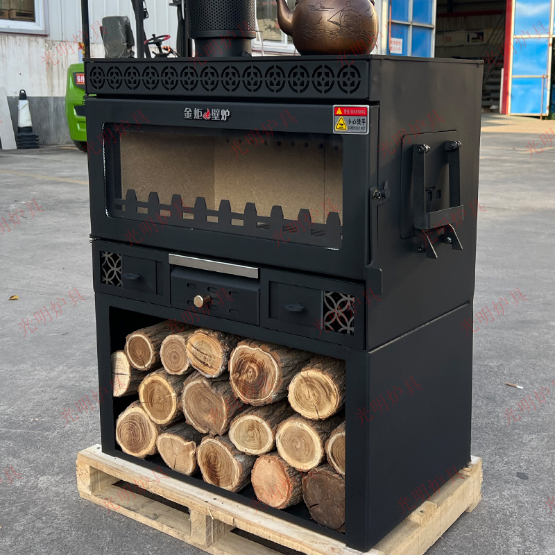 60型金炬家用壁炉真火燃木柴自建房室内装饰客厅火焰欧式取暖别墅