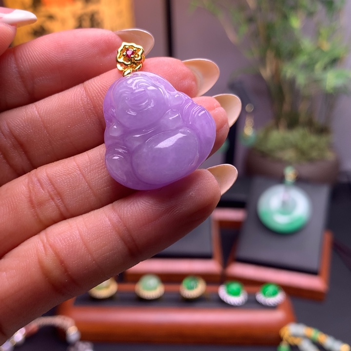 翡翠未镶嵌吊坠(赠链)