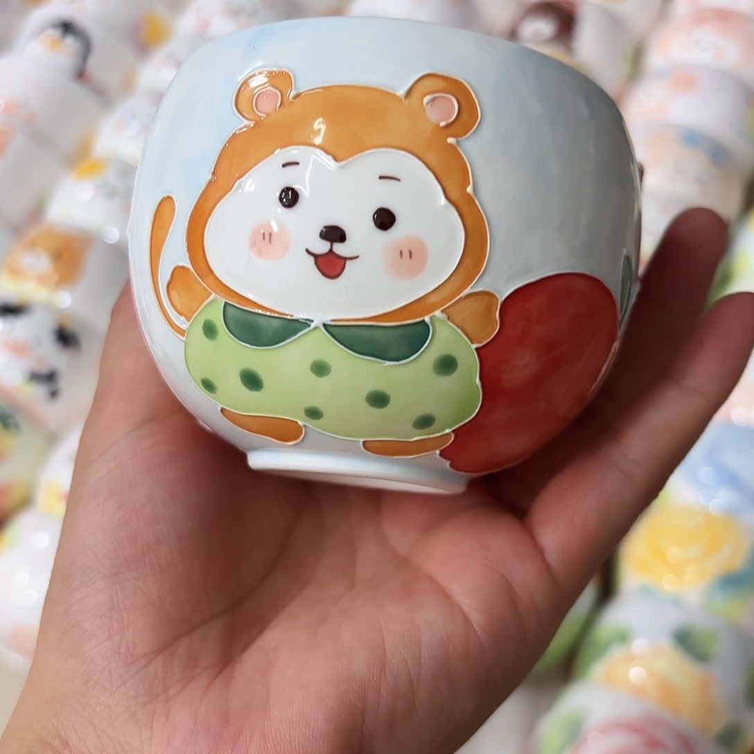 手绘高温釉下彩陶瓷