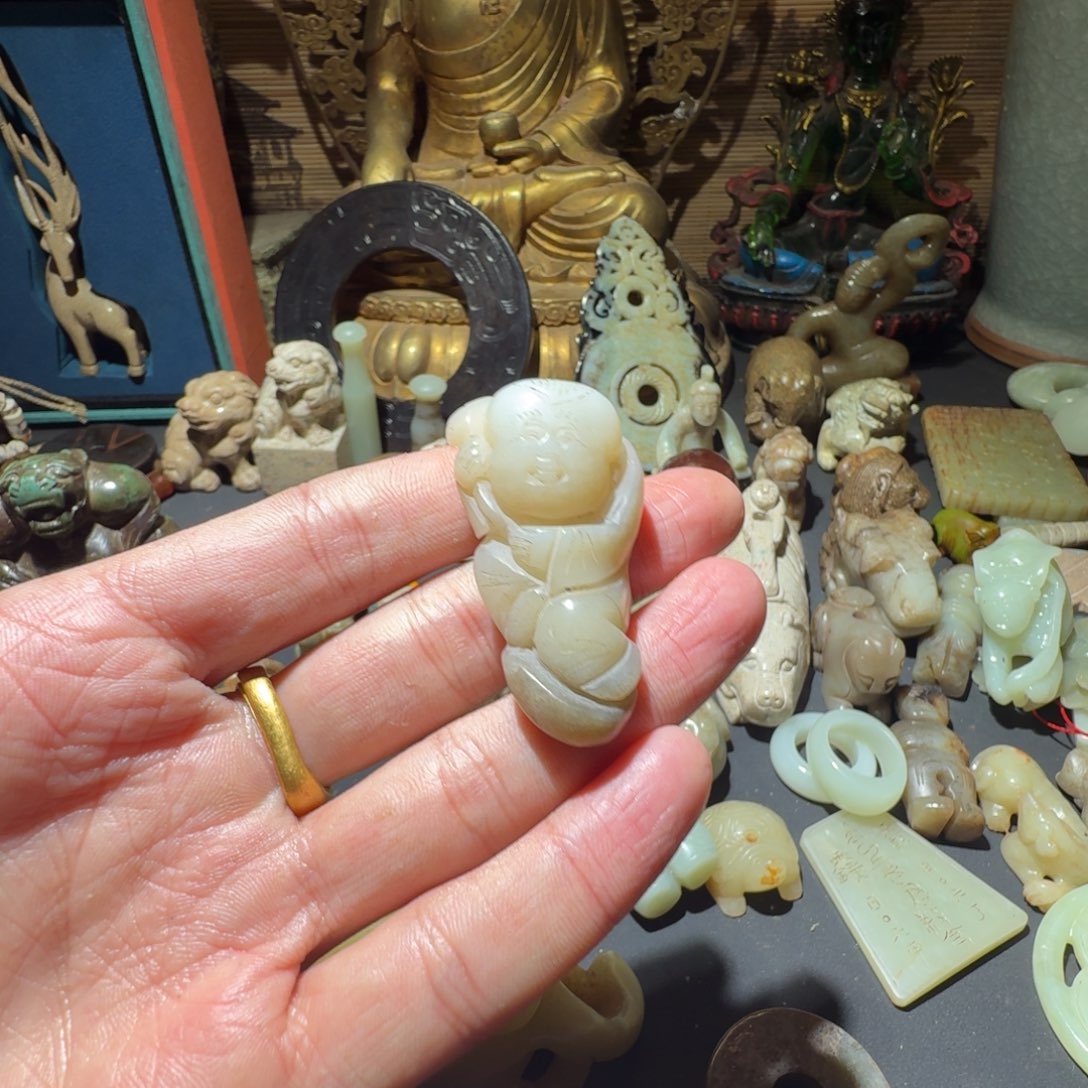 未镶嵌和田玉（糖玉）挂件啦**啦