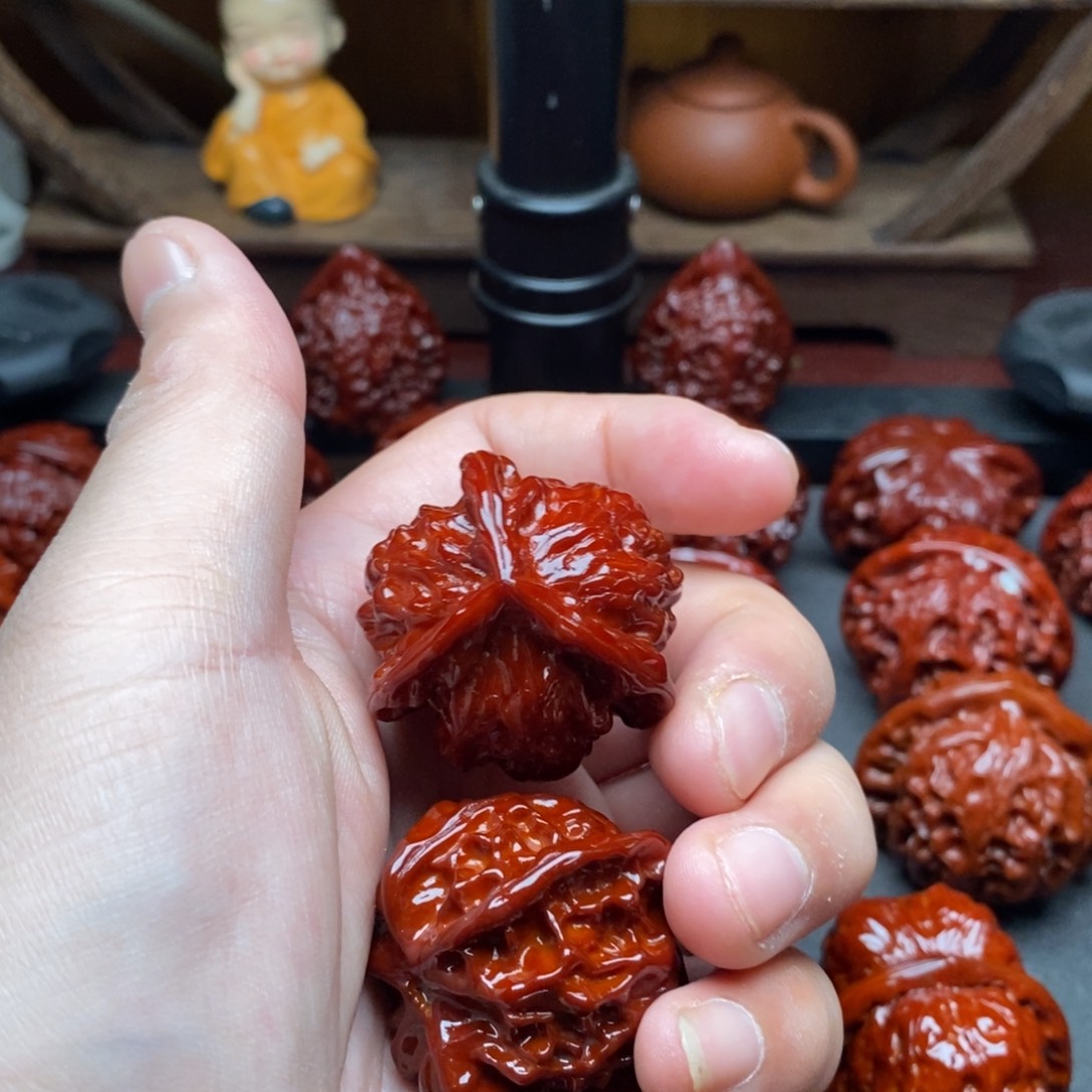 吊坠文玩核桃两****粑35三棱