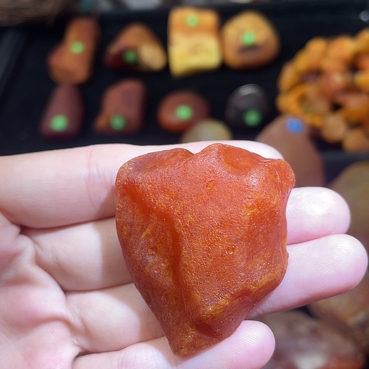 琥珀未镶嵌珠宝奇石海漂吊坠