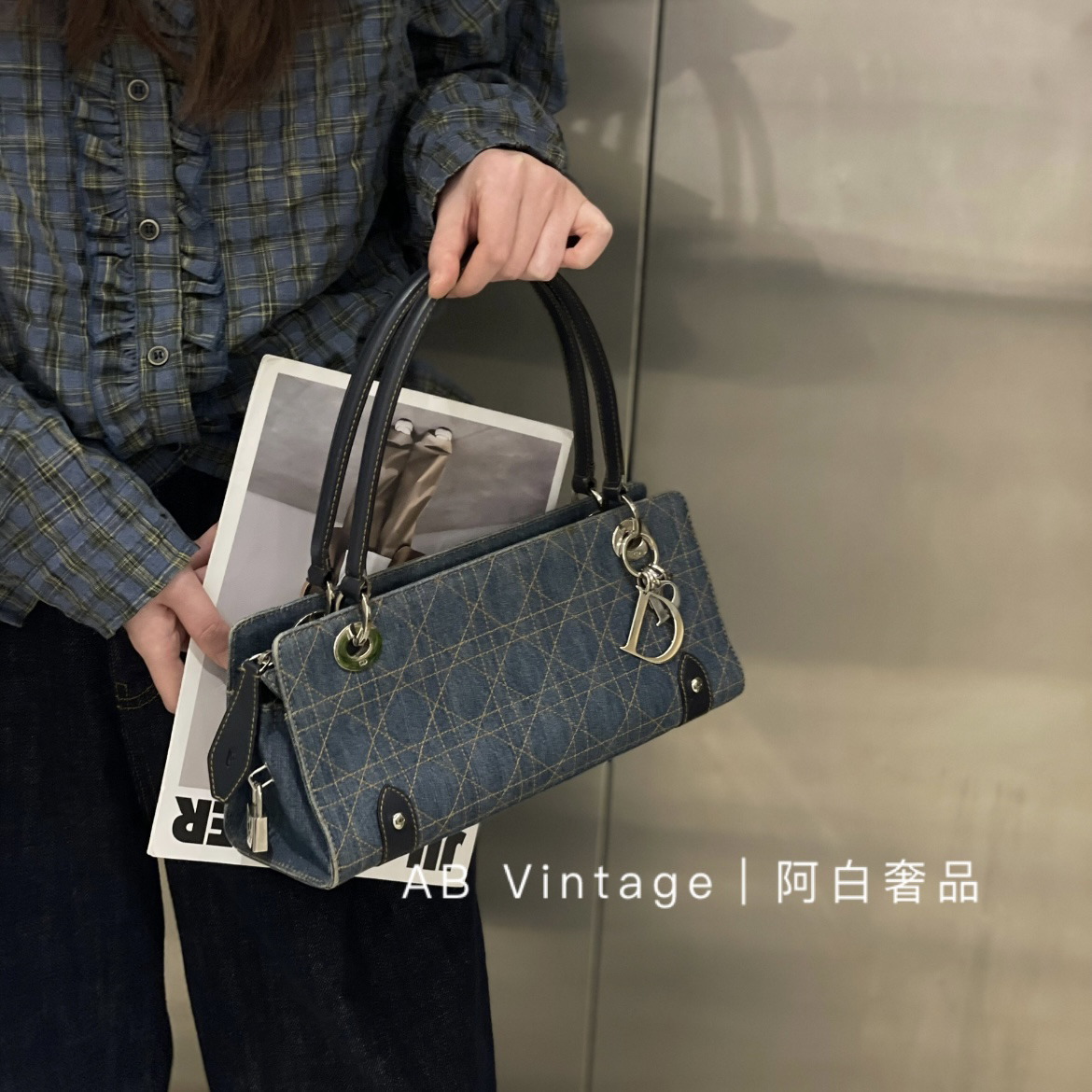 95新 DIOR/迪奥 阿白奢品/Dior 单宁三角包
