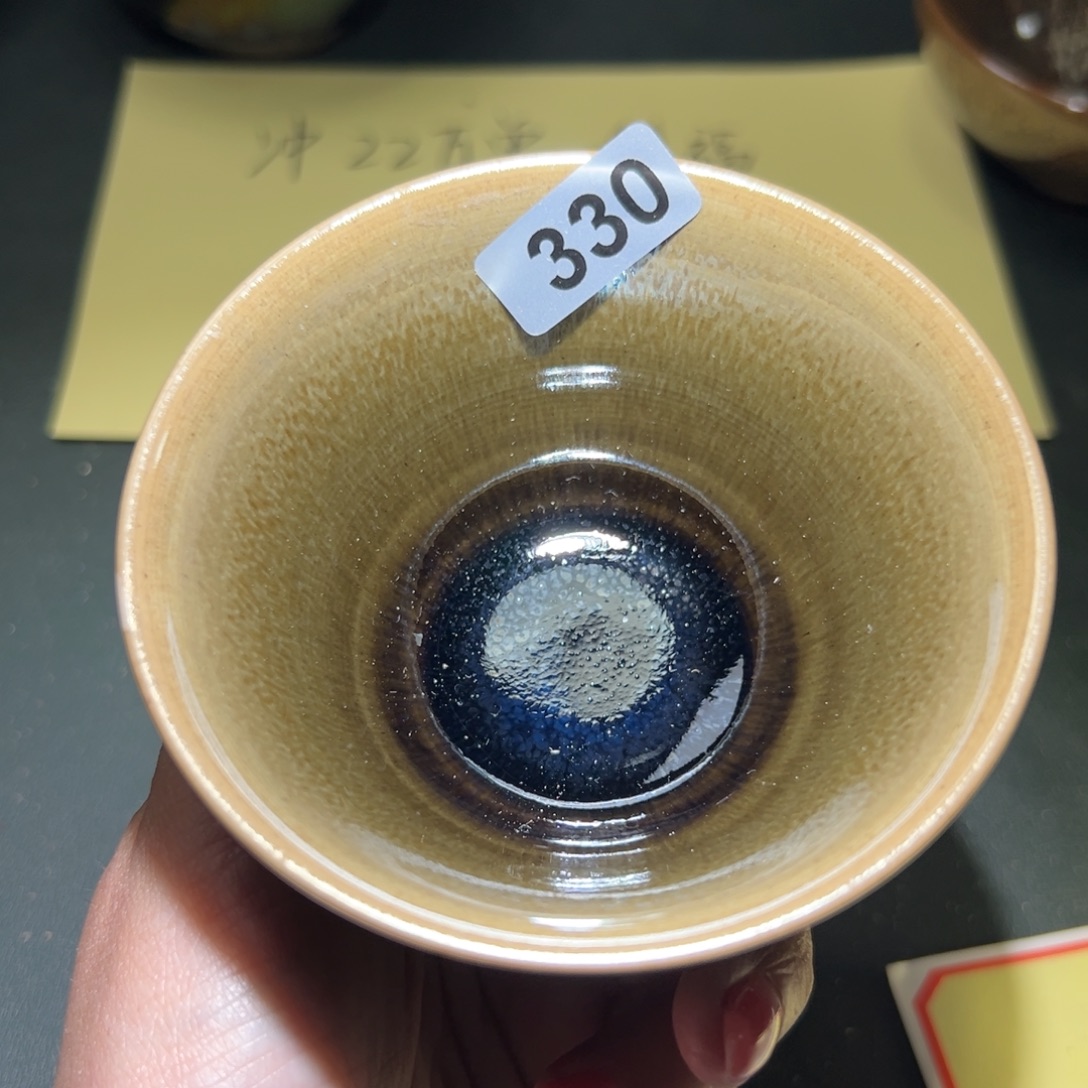 出***画茶盏全手工原矿原釉建盏