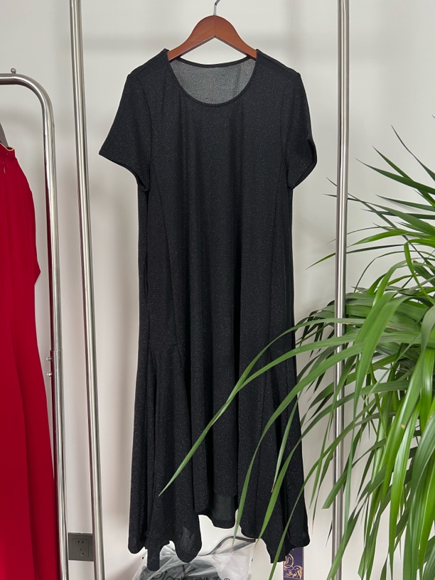 20355款典云间净色弹力金属丝中长款遮肉包容身材