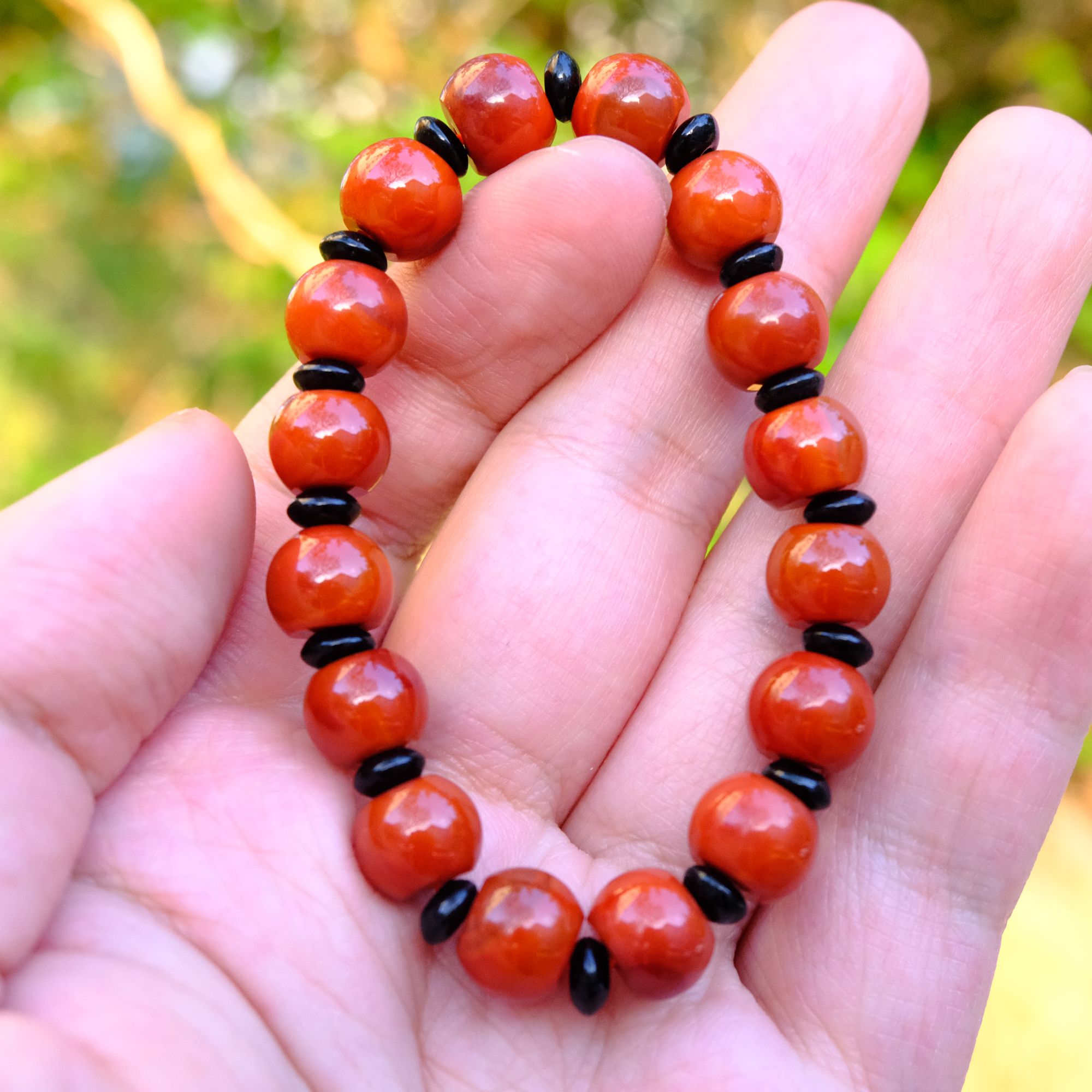 10mm瓦西，牛血红，苹果珠，单圈手串，直播间介绍为准