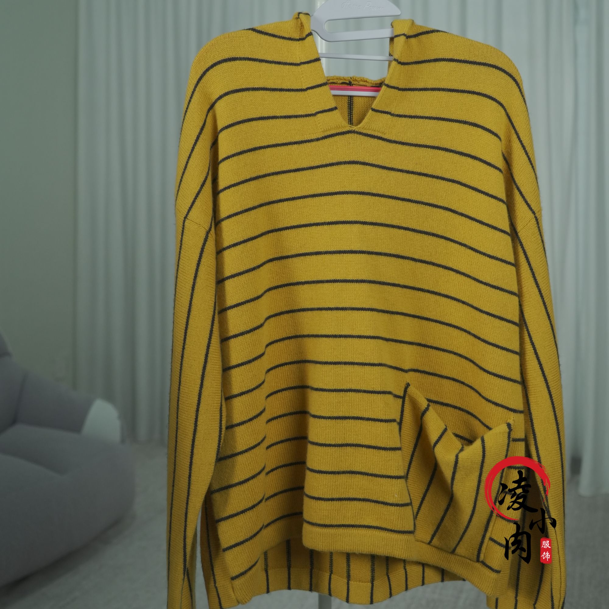 100%羊毛衫V领连帽衫柔软保暖春秋冬女装打底外穿020