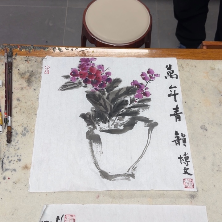 瓷片陶瓷作品 陶瓷手绘
