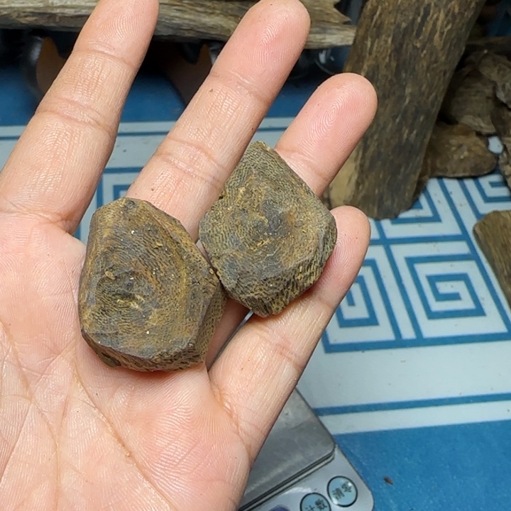 木质母树虎斑紫奇包头6.8克