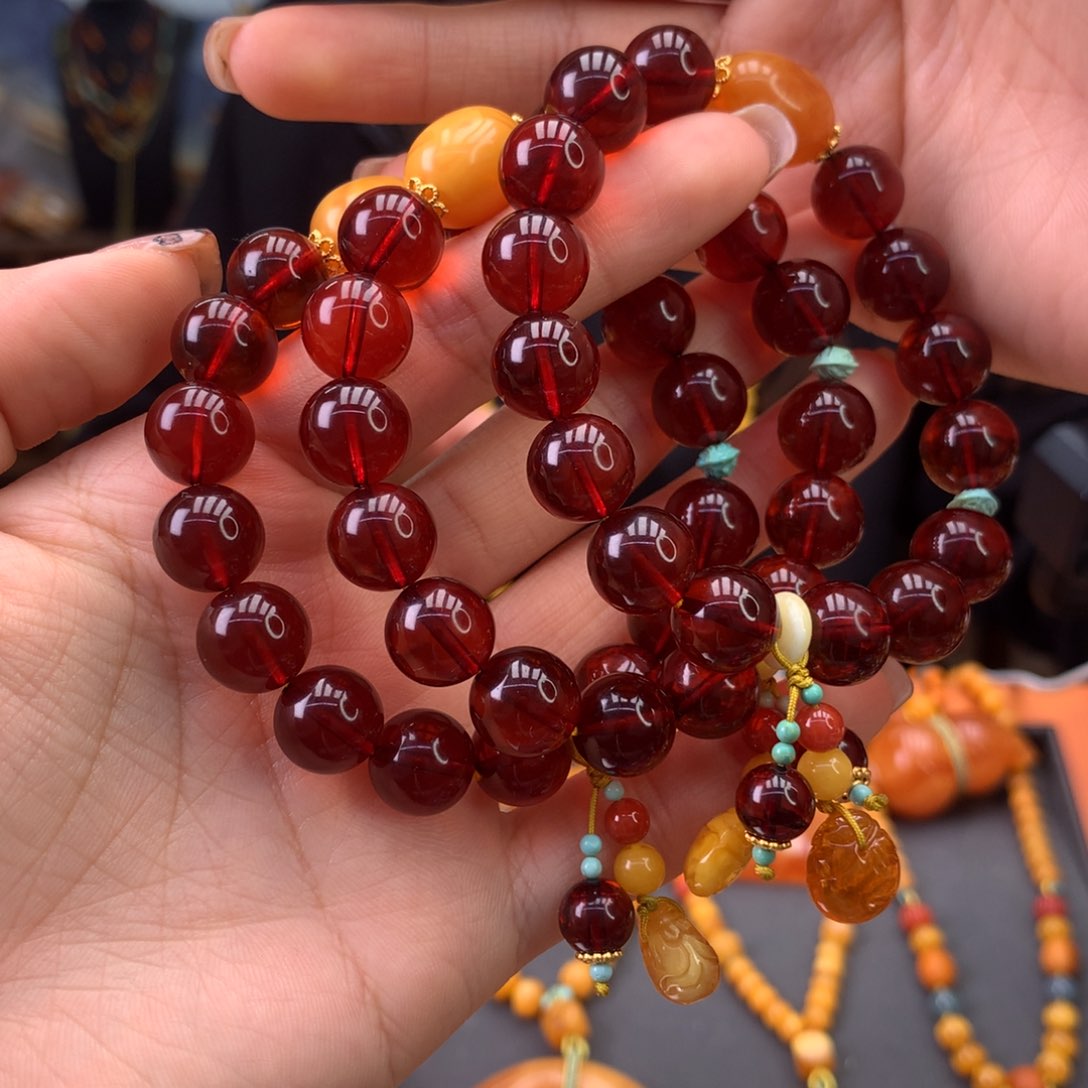 血珀手串未镶嵌多样性发一