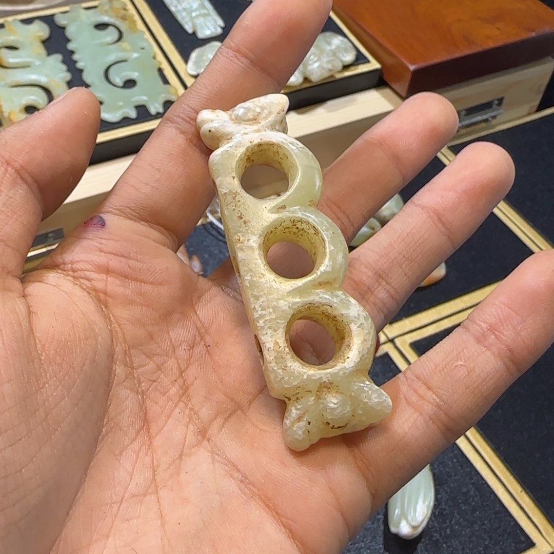 玉天***1玉摆件三连