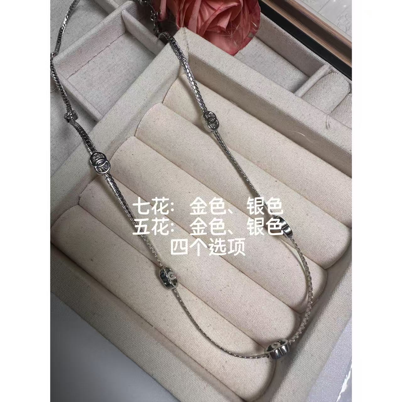 铜合金合成锆石项链 五花七花款式项链 00A219