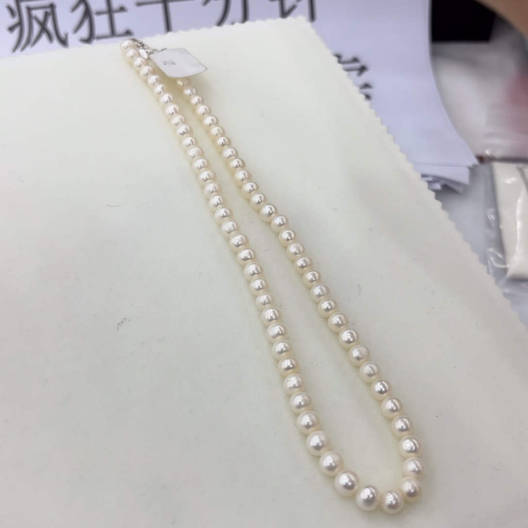 淡水珍珠颈饰银S925镶嵌601