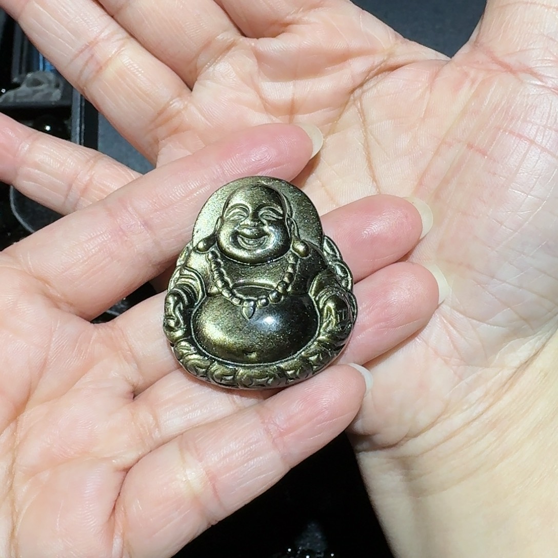 可***娃黑曜岩未镶嵌颈饰