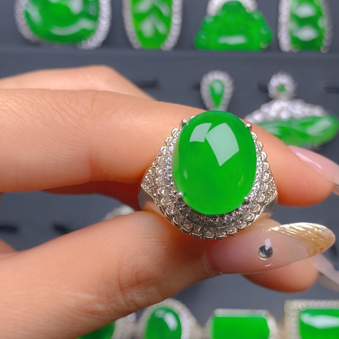 未镶嵌戒指翡翠蛋面