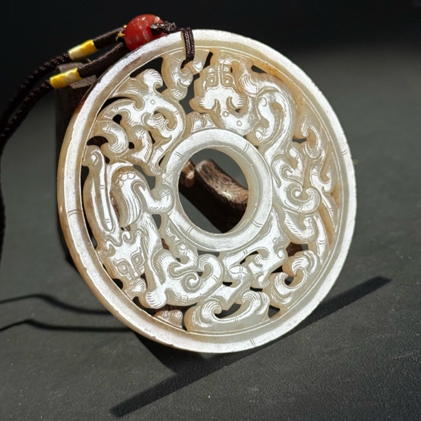 明早期镂空透雕龙佩-HBG15584