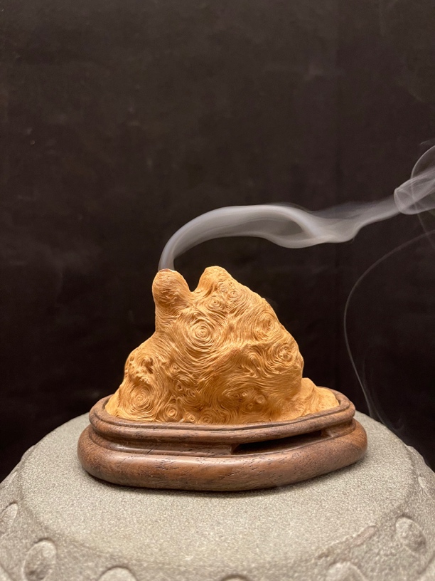 纯天然荔枝木树瘤随型香炉