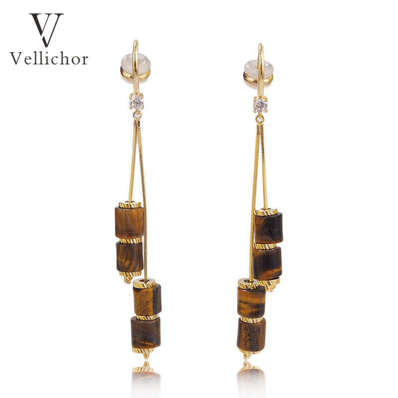 铜合金树脂耳饰 精致灵动咖啡色竹节耳环女小众设计精致百搭耳钩