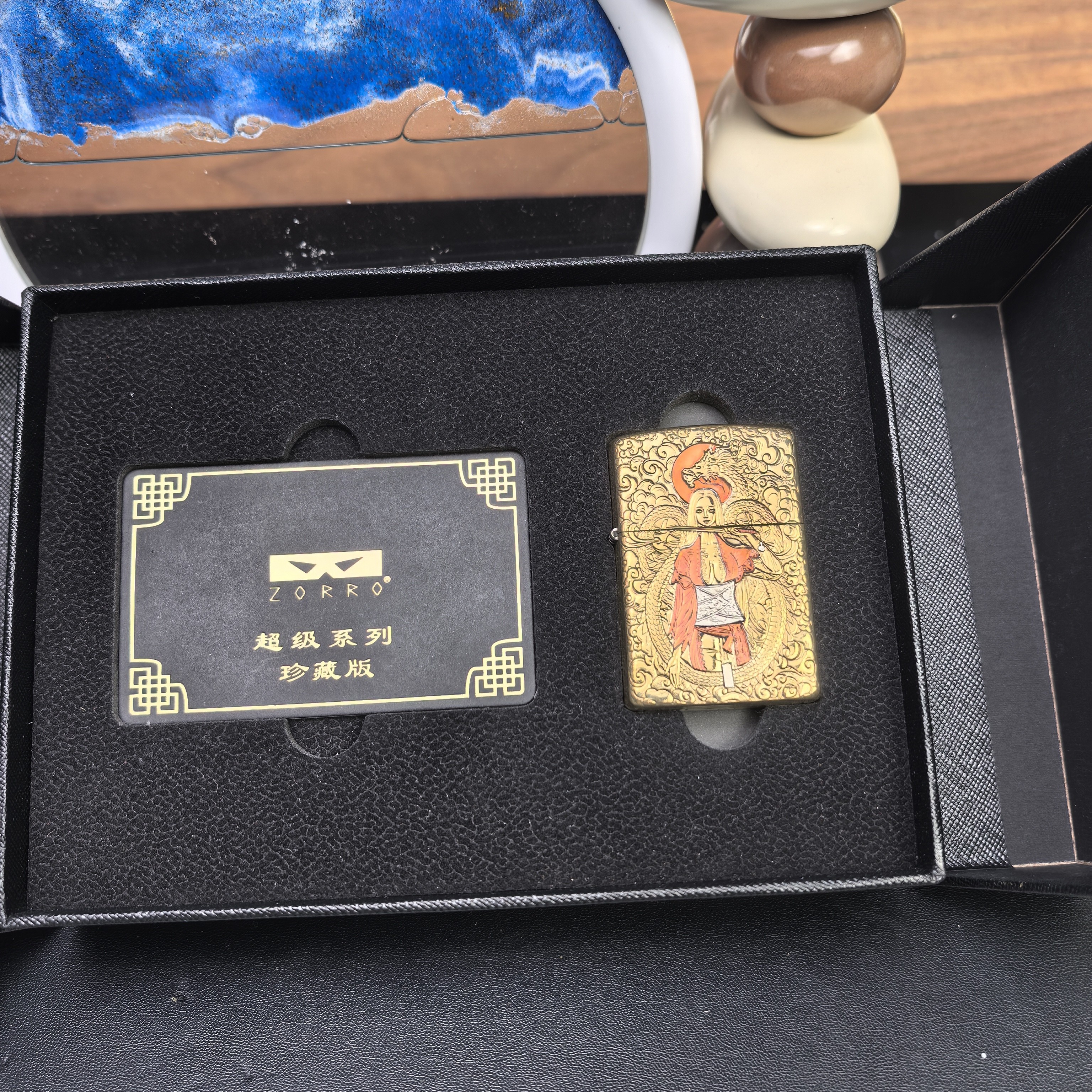 佐罗三代 902S 女帝 浮雕镶嵌打火机超级内胆高档男士生日礼物