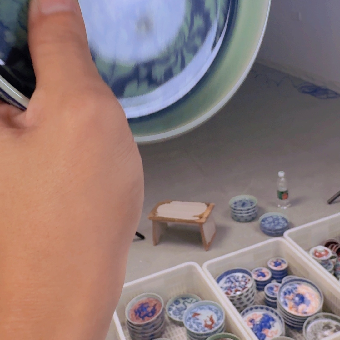 瓷片青釉国色天香大壶乘