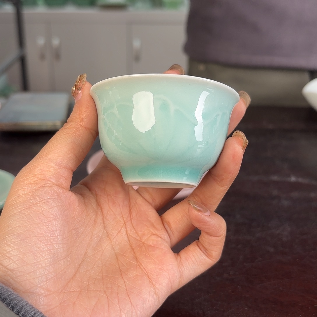 龙泉云间青瓷小米茶器