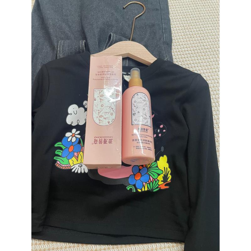 408238《乳》XH绿色轻奢休闲舒适时尚儿童百搭打韩版底短袖