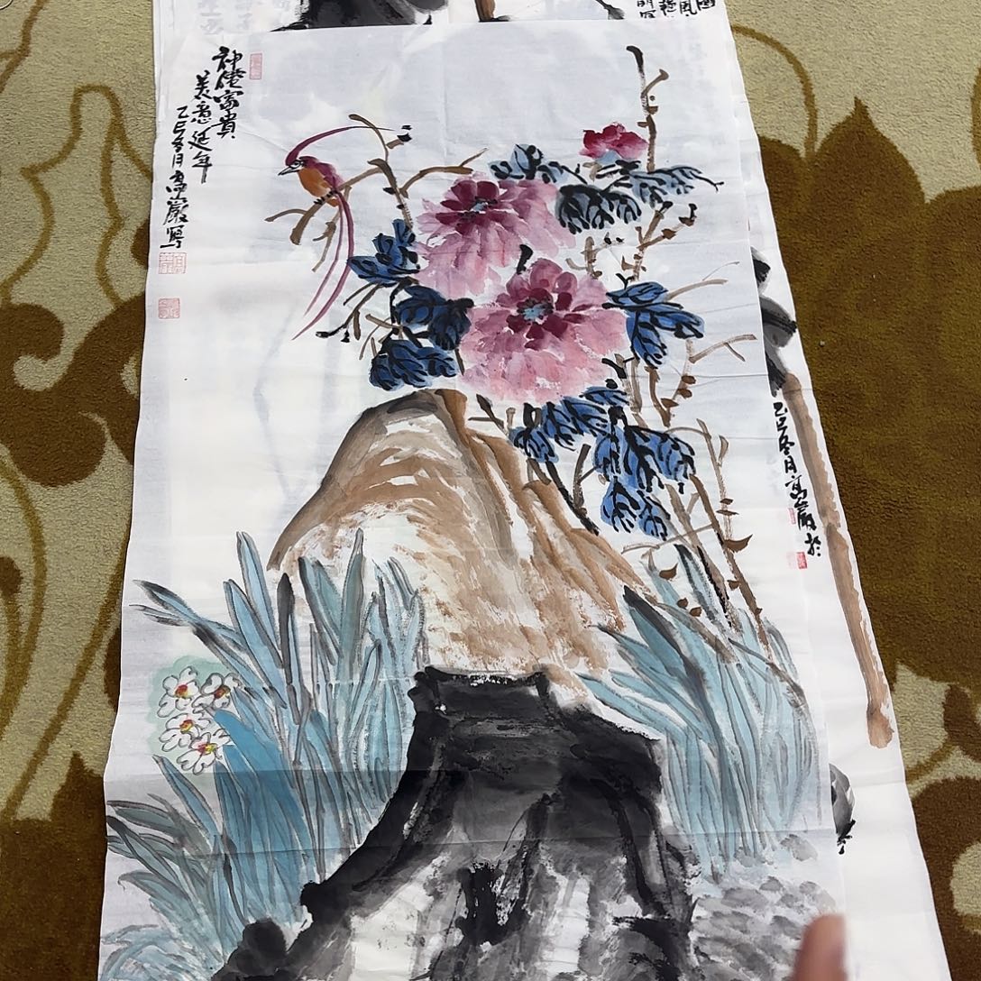 国画四尺作品童童童