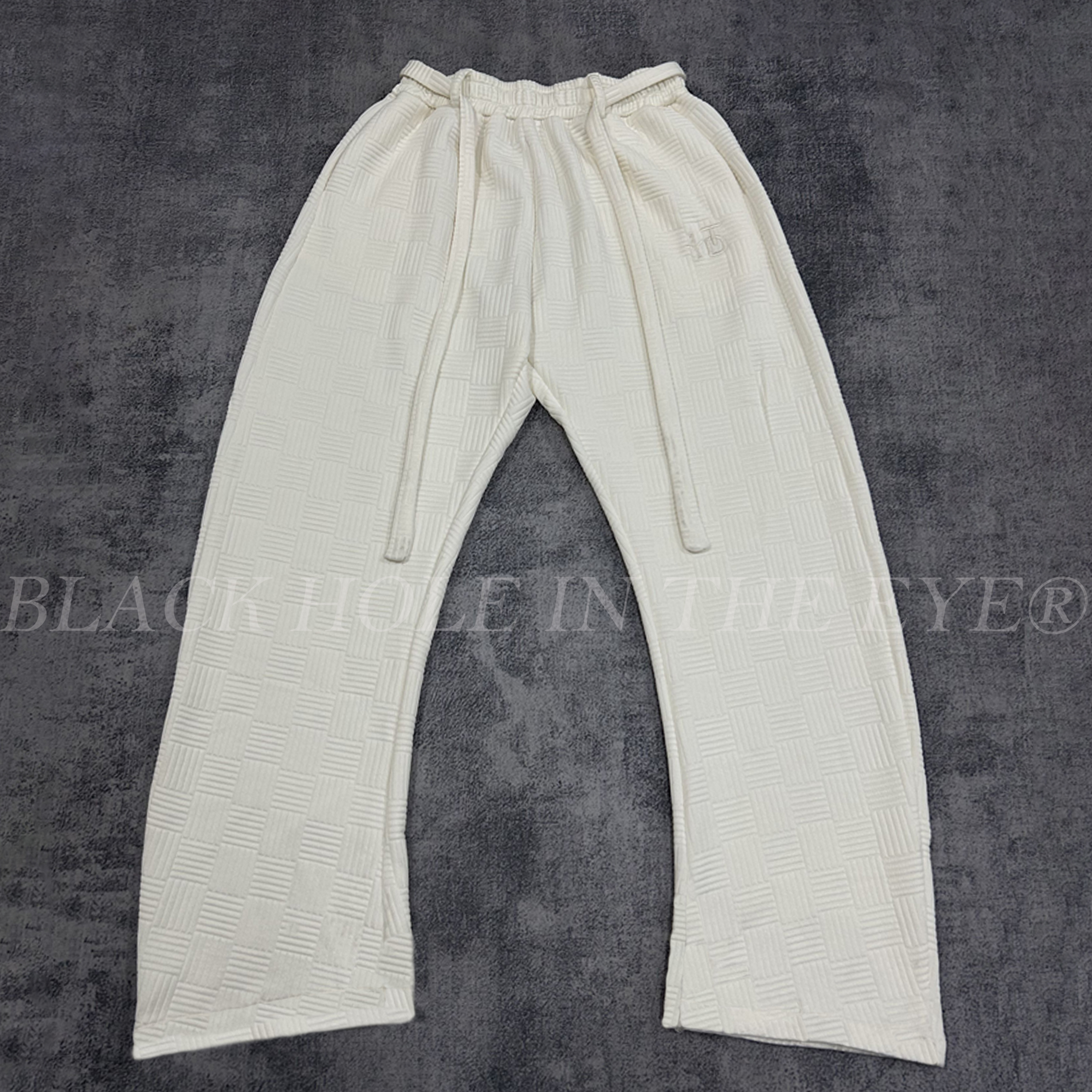 黑洞之眼第12季 重磅定制格纹亲肤肌理感显贵老钱弯刀休闲裤