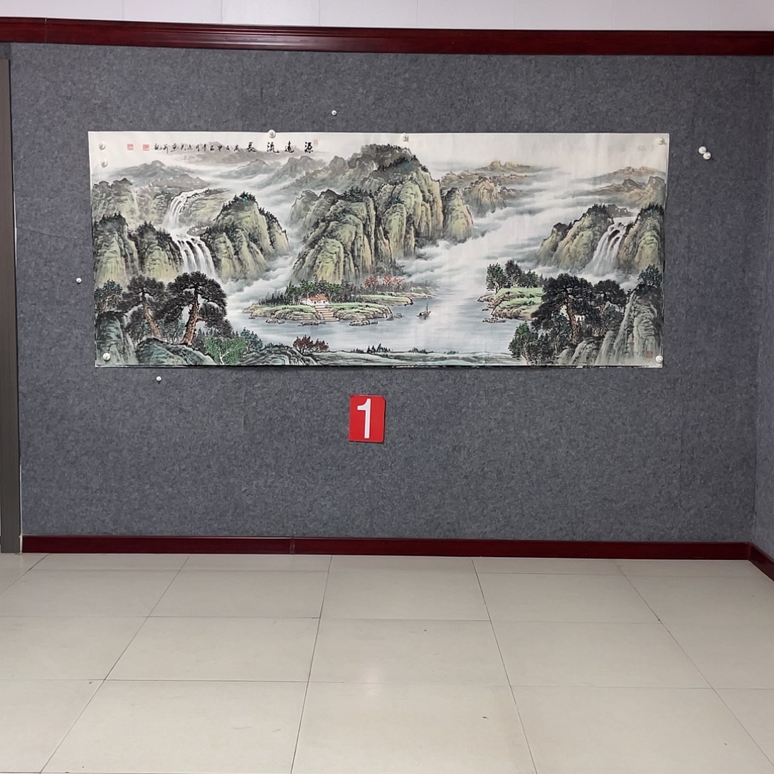 国画沧**粟小八尺画芯捡漏